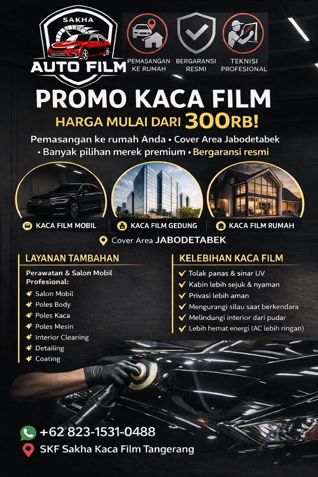 Pemasangan Kaca Film Mobil